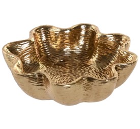 BANDEJA VACIABOLSILLOS RESINA 20X20X6,5 DORADO