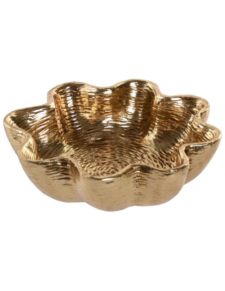 BANDEJA VACIABOLSILLOS RESINA 20X20X6,5 DORADO