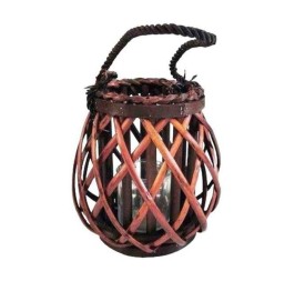 PORTAVELAS C/VASO CRISTAL ARAHAL 20X20CM