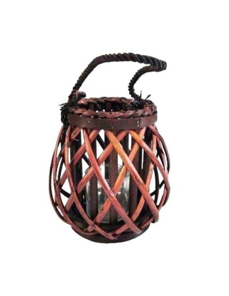 PORTAVELAS C/VASO CRISTAL ARAHAL 20X20CM