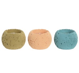 VELA PERFUMADA CEMENTO 9X9X7 RUGOSO 3 SURT.