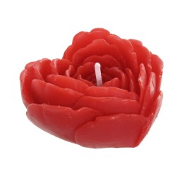VELA PERFUMADA CERA 6X6X3 43 GR. CORAZON ROJO