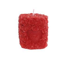VELA PERFUMADA CERA 7X7X8 240 GR. ROSAS ROJO