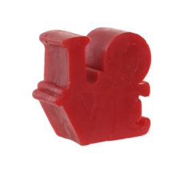 VELA LED PERFUMADA CERA 12X5X12 330 GR. LOVE ROJO