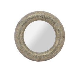 ESPEJO METAL CRISTAL 63X6,5X63 ENVEJECIDO DORADO