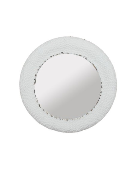 ESPEJO METAL CRISTAL 84X6X84 BLANCO