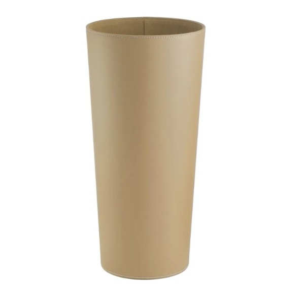 PARAGÜERO REDONDO PU-MDF BEIGE 26 X 26 X 55 CM