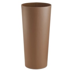 PARAGÜERO REDONDO PU-MDF MARRÓN 26 X 26 X 55 CM