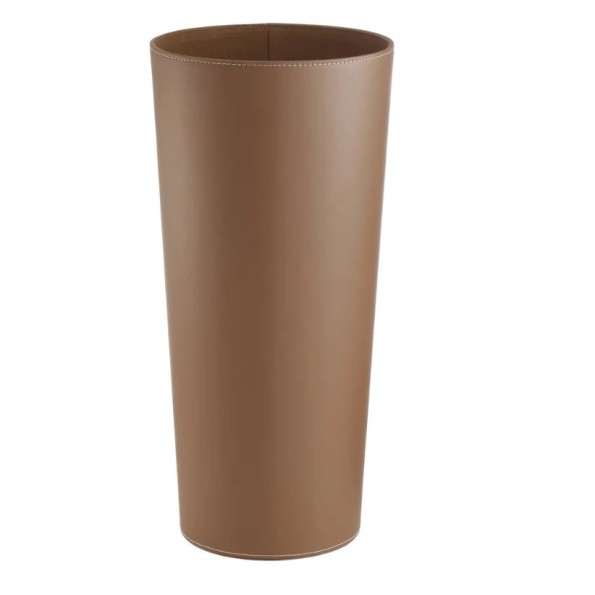 PARAGÜERO REDONDO PU-MDF MARRÓN 26 X 26 X 55 CM
