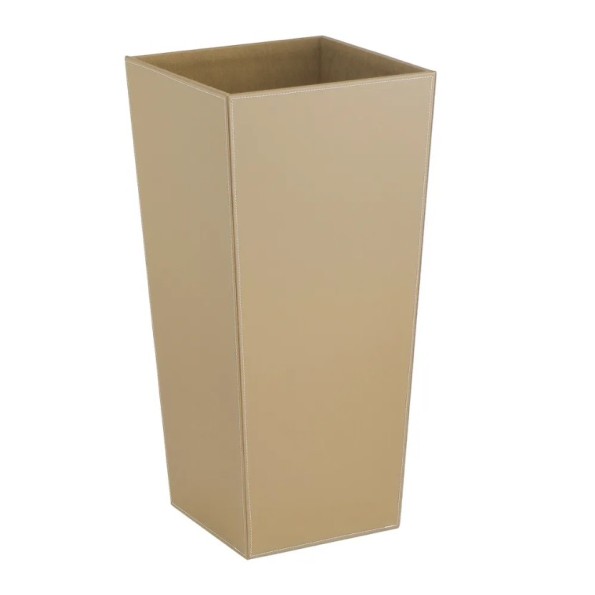 PARAGÜERO CUADRADO PU-MDF BEIGE 26 X 26 X 55 CM