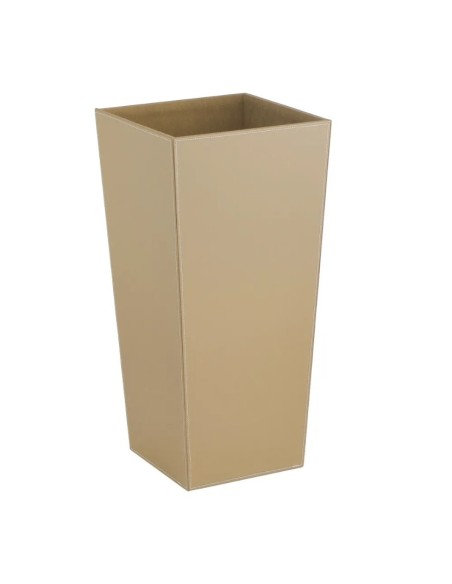 PARAGÜERO CUADRADO PU-MDF BEIGE 26 X 26 X 55 CM PARAGÜERO CUADRADO PU-MDF BEIGE 26 X 26 X 55 CM