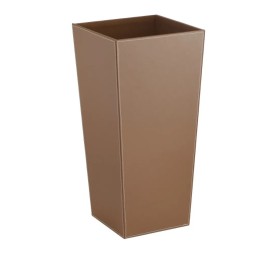 PARAGÜERO CUADRADO PU-MDF MARRÓN 26 X 26 X 55 CM