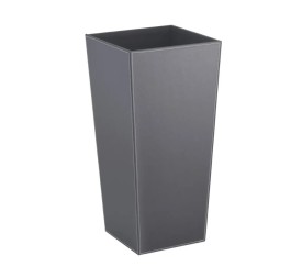 PARAGÜERO CUADRADO PU-MDF GRIS 26 X 26 X 55 CM