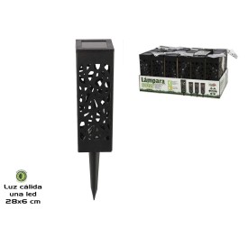LÁMPARA SOLAR 1 LED CÁLIDO 28X6CM