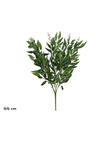 RAMO HOJAS RUSCUS X 5 - 55 CM (VERDE)