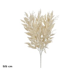 RAMO HOJAS RUSCUS X 5 - 55 CM (BEIGE)