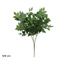 RAMO HOJAS ROWAN X 5 - 59CM (VERDE)