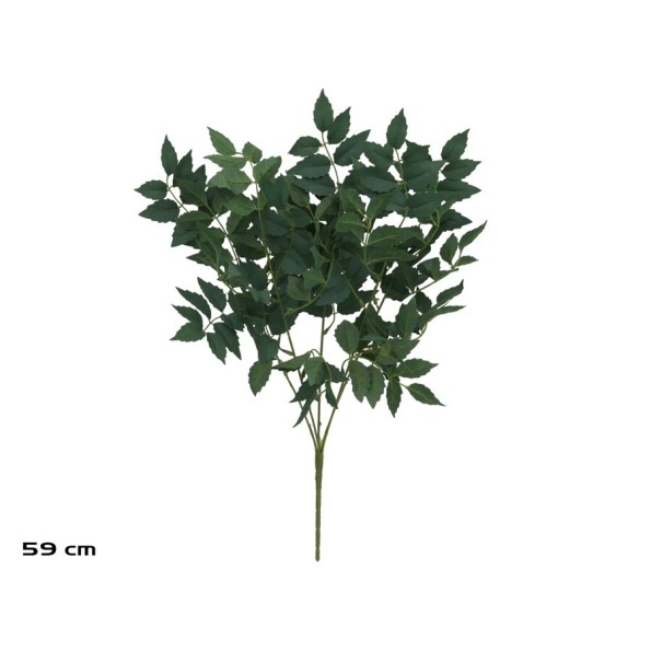 RAMO HOJAS ROWAN X 5 - 59 CM (VERDE/CL)