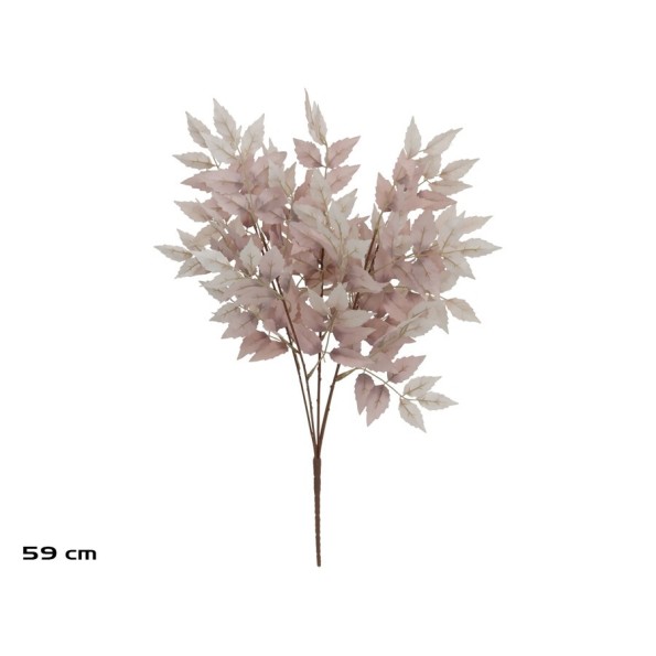RAMO HOJAS ROWAN X 5 - 59 CM (MALVA)