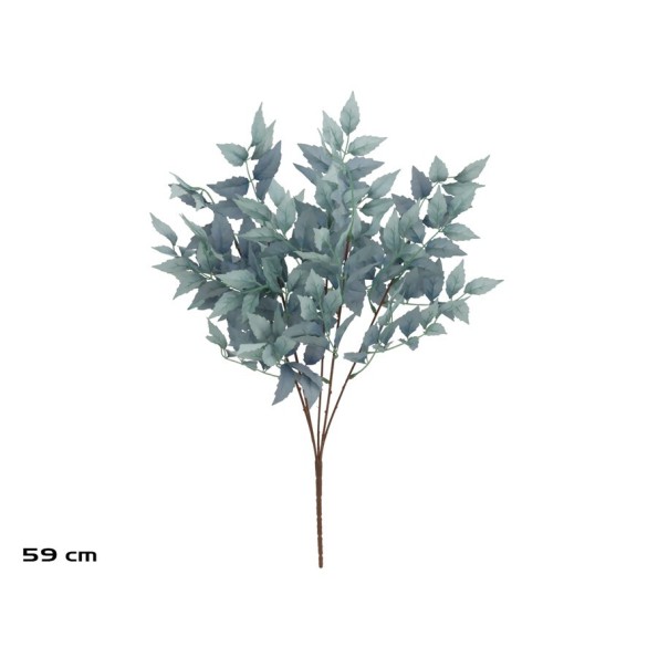 RAMO HOJAS ROWAN X 5 - 59 CM (AZUL)