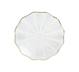 PLATO CRISTAL 28,4X28,4X2,6 RELIEVE TRANSPARENTE