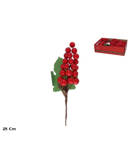 RAMA BOLAS 21CM ROJO