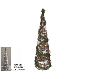 CONO ESTRELLAS 20 LED 80X22CM