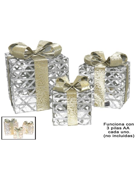 SET 3 CAJAS SILVER 20/30/40LED 15/20/25C