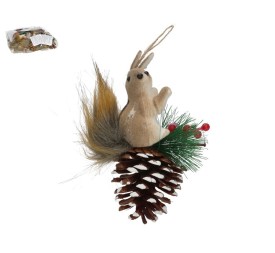 ARDILLA C/PIÑA COLGANTE 12X6X13CM