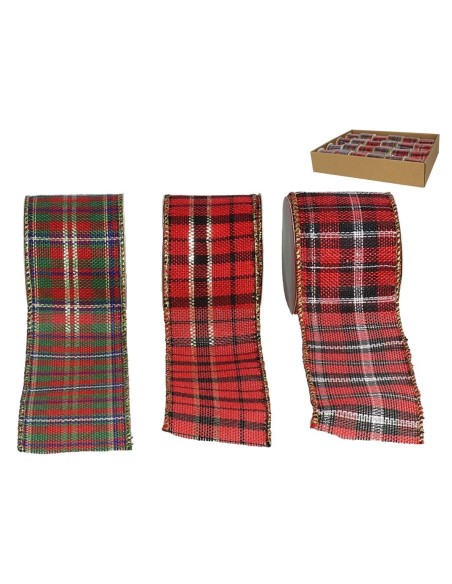 CINTA REGALO CUADROS 3 SRT 5,5X270 CM