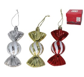 COLGANTE CARAMELO DECORADO 3 COL SRT 11X3,5X4 CM