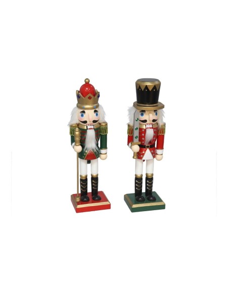 SOLDADITO MADERA  8X6X25CM 2STD ROJO/VERDE