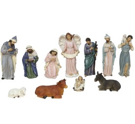 NACIMIENTO X11 FIGURAS ROSADO 13X12,5X35,2 CM