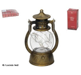 CANDIL 6 LED 8,5X15,5CM ORO