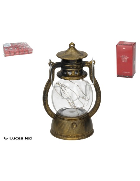 CANDIL 6 LED 8,5X15,5CM ORO