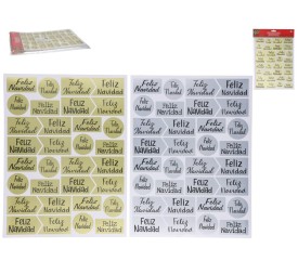 ADHESIVO FELIZ NAVIDAD X64 PCS 2 SRT 24X32 CM