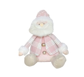 MUÑECO SENTADO 17X12X23CM ROSA/BLANCO 3STD