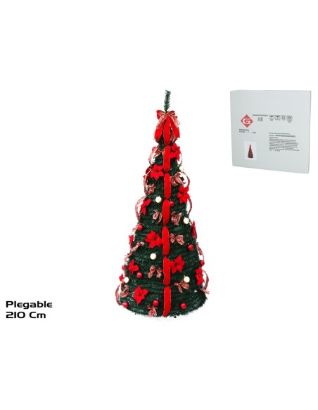 ARBOL NAVIDAD CON 4 CINTAS 81X210CM