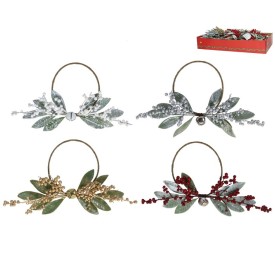 COLGANTE NAVIDAD 4 SURTIDOS FLOR 15 CM