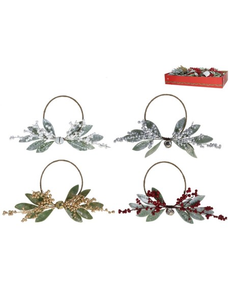 COLGANTE NAVIDAD 4 SURTIDOS FLOR 15 CM