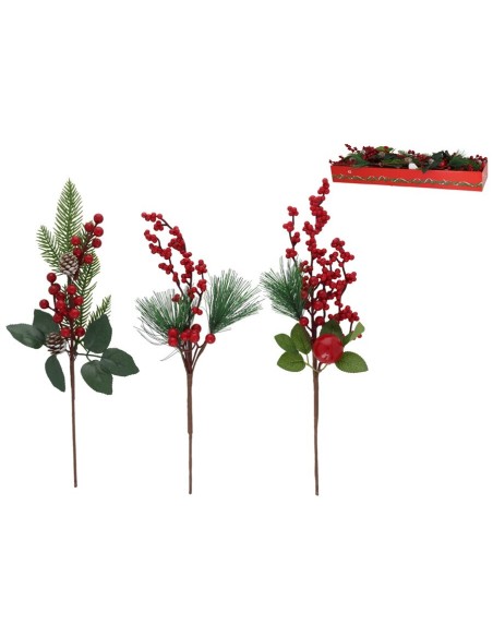 RAMA XMAS LIXUS ROJA 3STD 42CM