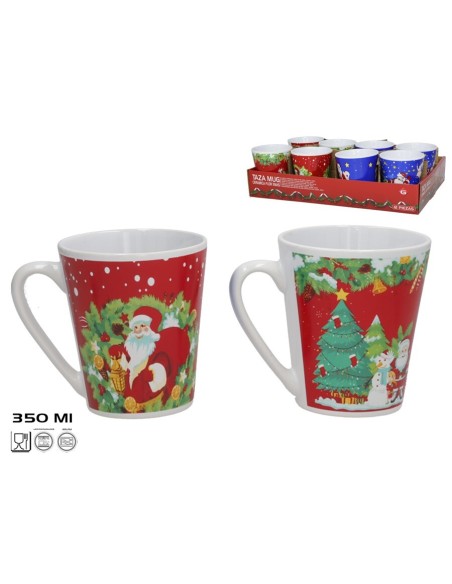 TAZA MUG XMAS 350ML 4 DISEÑOS N 3  9X10CM