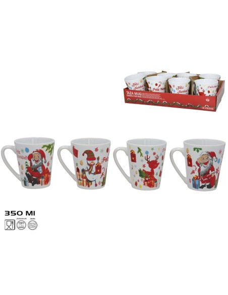TAZA MUG  XMAS 350ML 4 DISEÑOS N 5  9X10CM