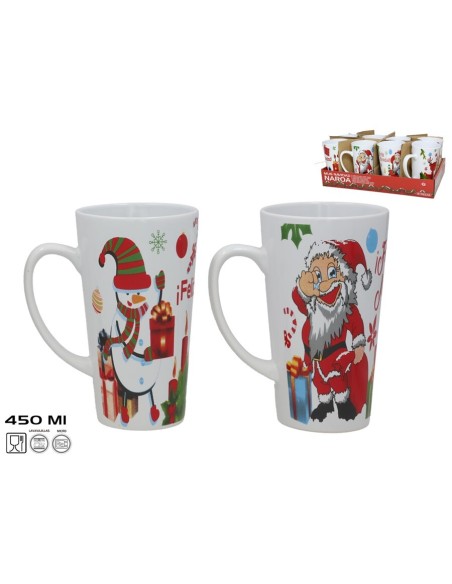 TAZA MUG  XMAS 450ML 4 DISEÑOS  N 5  9X15CM