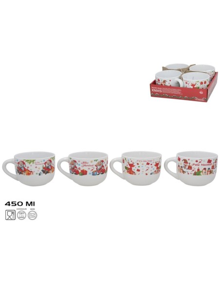 TAZON MUG XMAS 450ML 4 DISEÑOS N 5 11X8,5CM