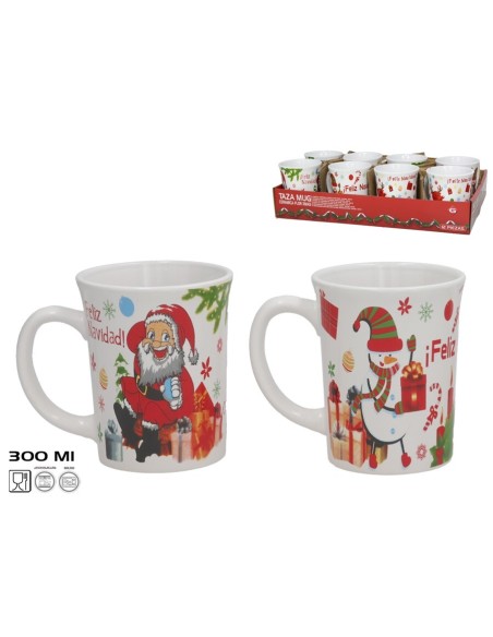 TAZA MUG  XMAS 300ML 4 DISEÑOS N 5  8,5X10,2CM