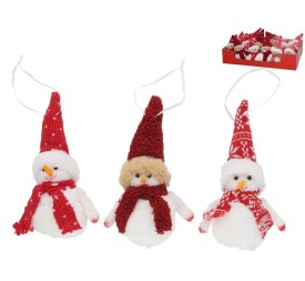 COLGANTE MUÑECO NIEVE 10X10X20CM 3STD