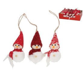 COLGANTE MUÑECO NIEVE XMAS 6X6X12CM 3STD