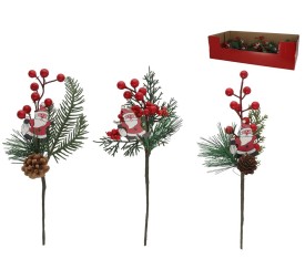 VARA SANTA C/BAYAS ROJAS 50CM