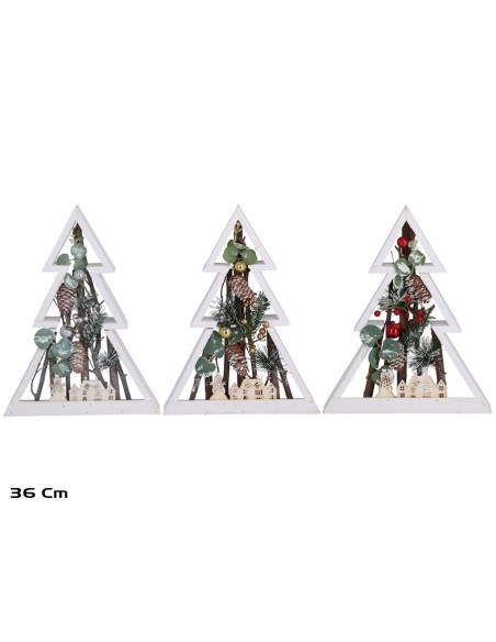 ARBOL XMAS DECORADO S3 27X5X36CM 3STD